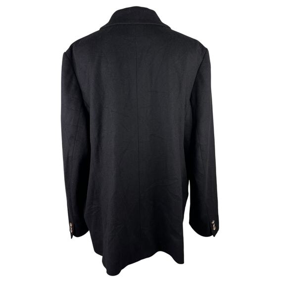 LL Bean Coat Blazer Wool Cashmere Blend 18W Black Pockets - Picture 2 of 16